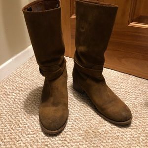 Jcrew suede leather boots